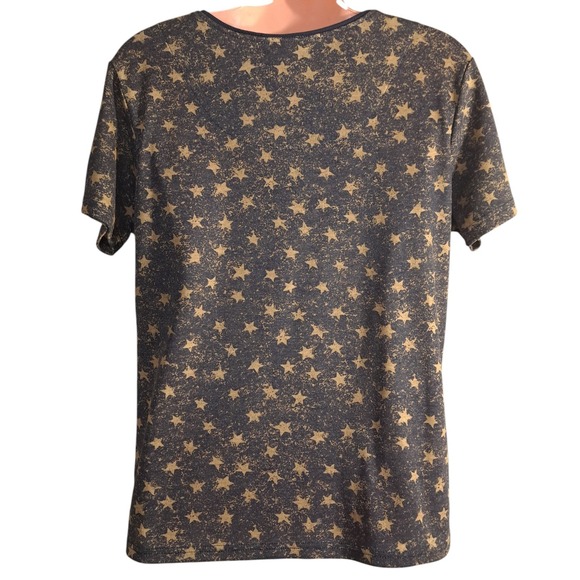 CB Casual VTG Women's Multicolor Fireworks 'AMERICA' Short Sleeve Shirt Size L - Picture 8 of 8